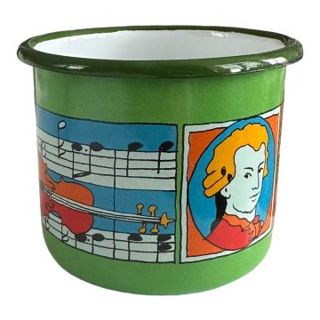 Emaye Büyük Bardak-Parlak Yeşil Mozart