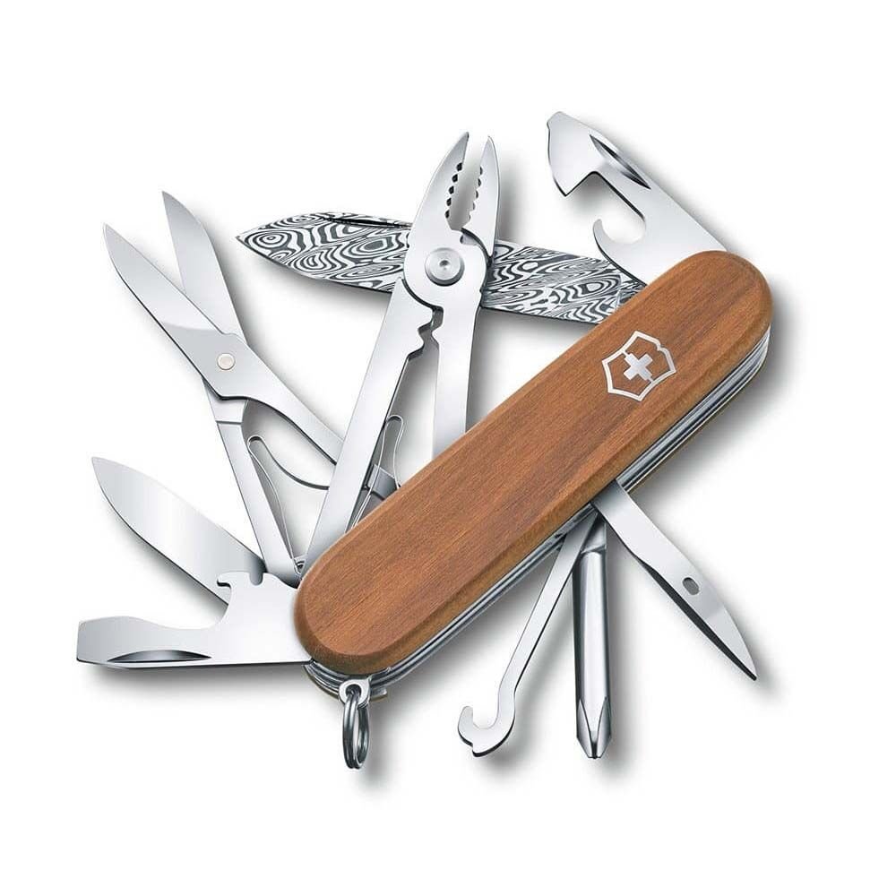 Victorinox 1.4721.J18 Deluxe Tinker 2018 Limitli Üretim Çakı, Erik Ağacı Damast