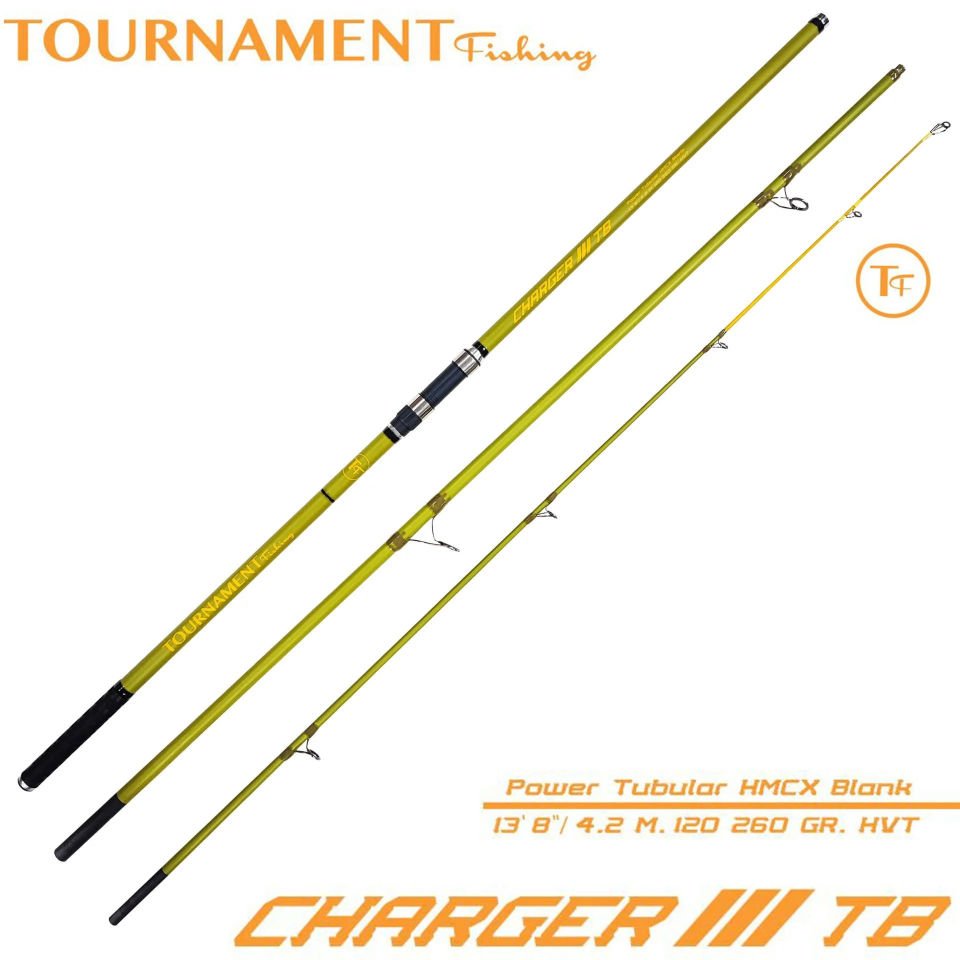 Tournament Fishing CHARGER TB 4.20 Mt Power Tubular 120-260gr atarlı 3 Parça Surf Olta Kamışı