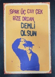 5 li set Ahşap Poster Baskılı Tablo (20*30  Cm)