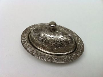 Gümüş Lokumluk oval (6.5 x 9 cm)
