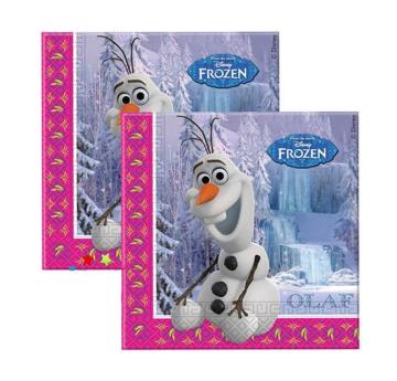 16 Lı Frozen Olaf (Karlar Kraliçesi) Kağıt Peçete