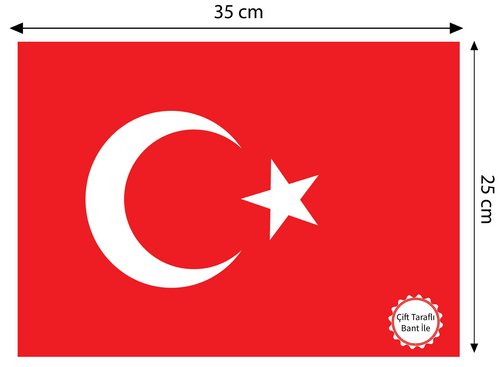 10 lu Büyük Türk Bayrak 25*35 Cm