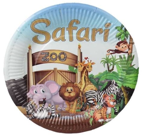 8 Lİ TABAK KARTON SAFARİ ZOO 8 OZ