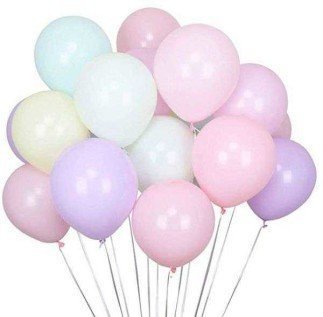 100 LU KARIŞIK BALON DÜZ PASTEL(MAKARON,PUDRA BALON)12 İNC