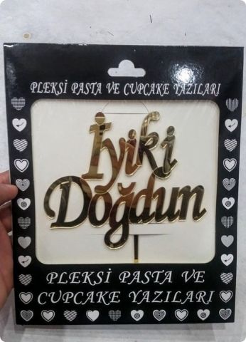 Pleksi ayna iyiki doğdun pasta süsü