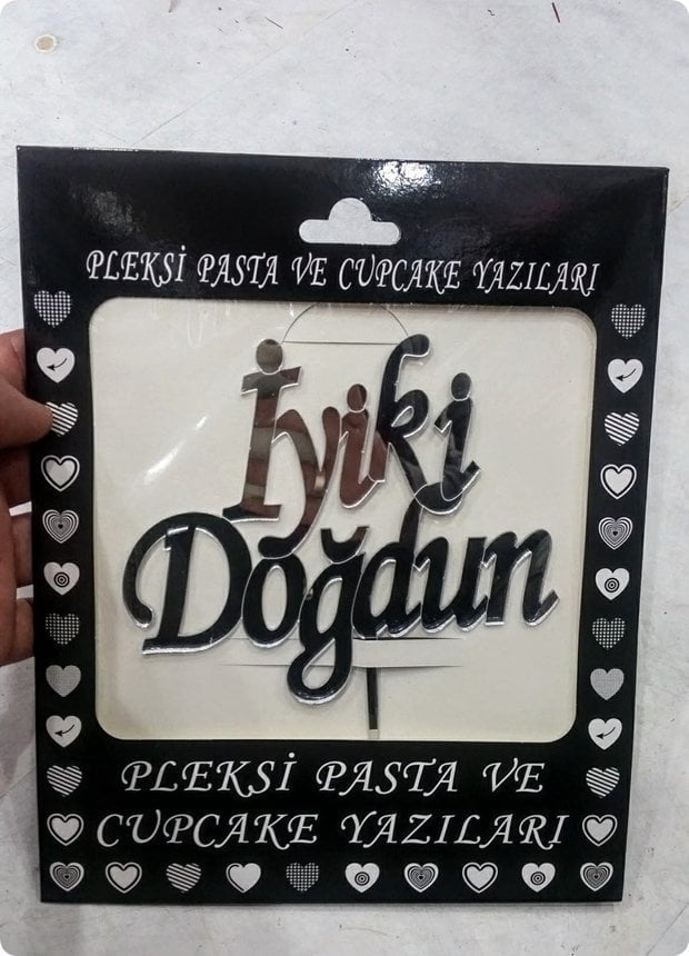 Pleksi ayna iyiki doğdun pasta süsü