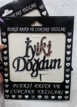 Pleksi ayna iyiki doğdun pasta süsü