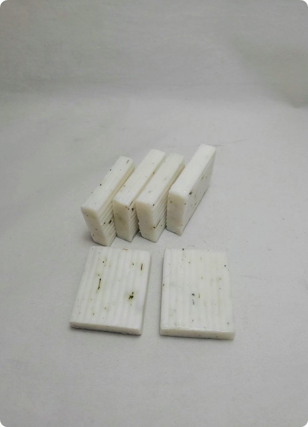 Lavanta Kokulu Çizgili Dikdörtgen Beyaz Sabun (4,5x5,5cm)