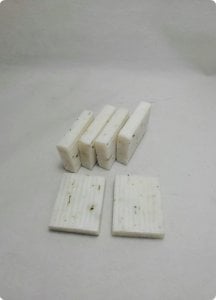 Lavanta Kokulu Dikdörtgen Çizgili Beyaz Sabun (4,5x5,5x1cm)