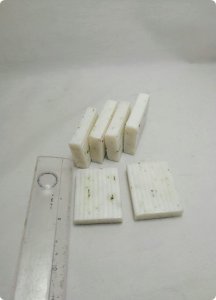 Lavanta Kokulu Dikdörtgen Çizgili Beyaz Sabun (4,5x5,5x1cm)