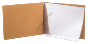 Kod: 11010 Vidalı Çiçek Desenli Metal Plakalı Menü Kabı (Görsel Ebat: 24,5x17 cm)