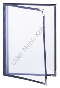 Kod: 220 PVC Kapak Şeffaf Menü Kabı (Ebat: 21x32 cm)