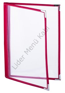 Kod: 220 PVC Kapak Şeffaf Menü Kabı (Ebat: 21x32 cm)