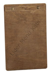Kod: 0521 Ahşap Tek Parça Özel Boyalı Menü (23x34 cm)