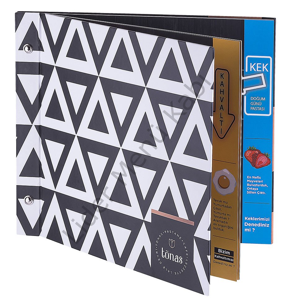 Kod: 11042 Vidalı Yatay Ofset Menü Kabı (28x25 cm)