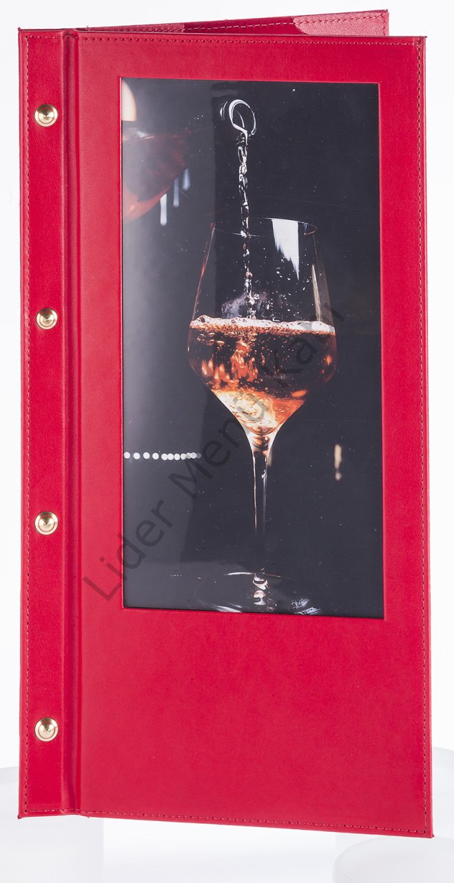 Kod: 0250-C Vidalı Düz Model İçecek Menü Kabı (20x38 cm)