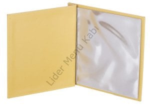 Kod: 256 Düz Model Gofre Baskılı Menü Kabı (22x22 cm)