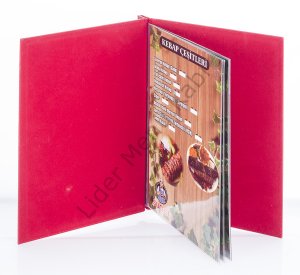 Kod: 0270 Vidalı Kesik Model Metalli Menü Kabı (26x32 cm)