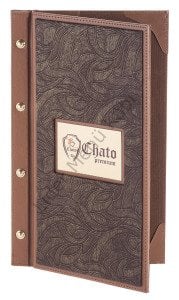 Kod: 0274 Vidalı Plato Model Metal Baskılı Menü (19x32 cm)