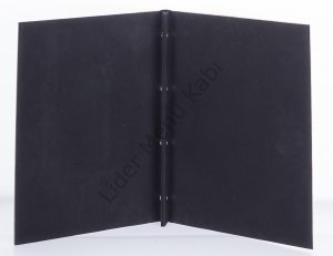 Kod: 0555 Ahşap İçten Vidalı Lazer Baskı Menü Kabı (Ebat: 25x32 cm)