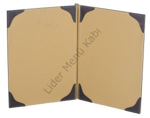 Kod: 0275 Vidalı Pencereli Metal Baskılı Menü (26x32 cm)