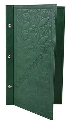 Kod: 0315 Vidalı Düz Model Sıcak Baskılı Menü Kabı (19x31 cm)