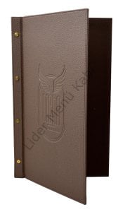 Kod: 0316 Vidalı Düz Model Sıcak Baskılı Menü Kabı (19x31 cm)