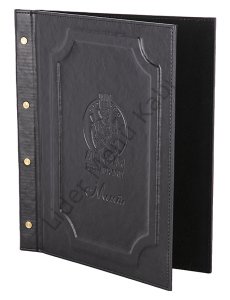 Kod: 0289 Vidalı Çerçeveli Sıcak Baskılı Menü Kabı (25x31,5 cm)