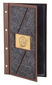 Kod: 0298 Vidalı Kesik Model Metal Baskılı Menü Kabı (19x31,5 cm)