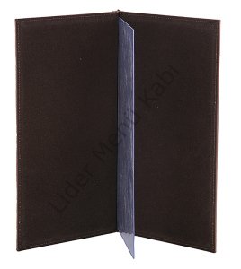 Kod: 0298 Vidalı Kesik Model Metal Baskılı Menü Kabı (19x31,5 cm)