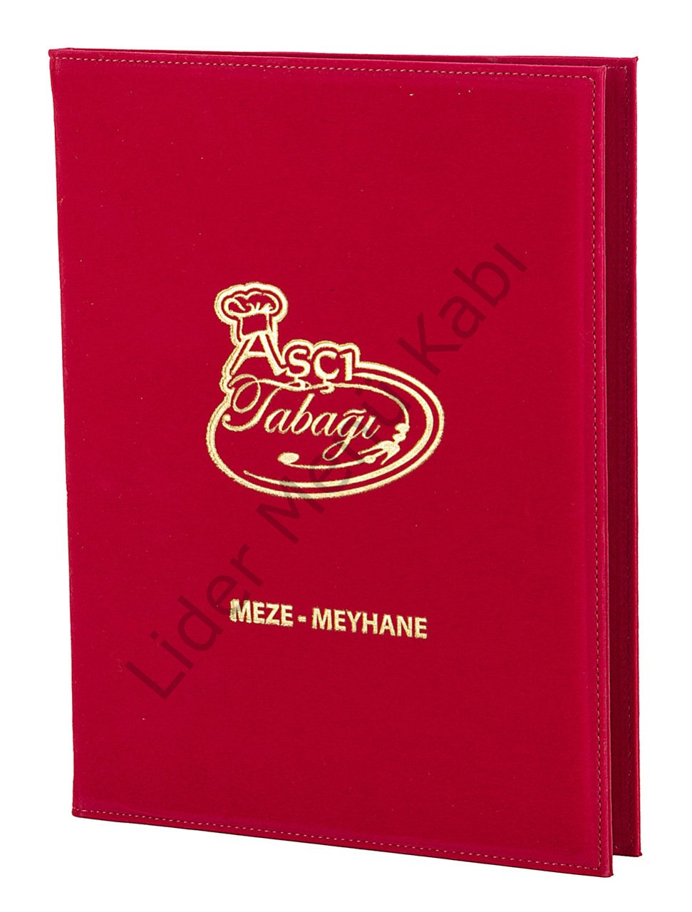 Kod: 0282 Düz Model İz Yapmaz Süet Varak Baskılı Menü Kabı (Ebat: 23x32 cm)