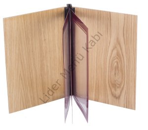 Kod: 0553 Ahşap Özel Tasarım Lazer Baskı Menü Kabı (Ebat: 25x32 cm)