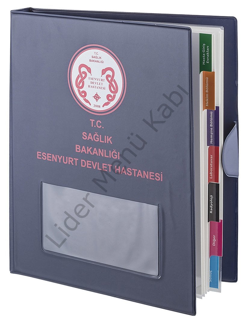 Kod: 1025F PVC Klasör Serigraf Baskılı Fihrist Tasarımlı