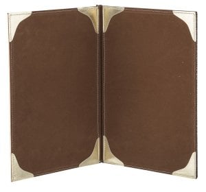 Kod: 160 Vidalı Çerçeveli Hanedan Işıltılı Menü Kabı (Görsel Ebat: 26x32 cm)