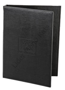 Deri Otel Ekipman Seti Gofre Baskılı - Leather Hotel Equipment Set Seersucker Printed