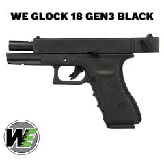 Airsoft Tabanca WE Glock 18C Siyah Gen3 WE-G002A-BK G18-A-BK-GEN3