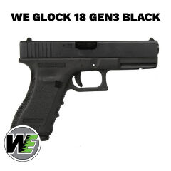 Airsoft Tabanca WE Glock 18C Siyah Gen3 WE-G002A-BK G18-A-BK-GEN3