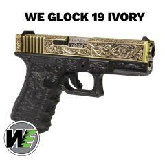 Airsoft Tabanca WE Glock 19 Gravür  WE-G003BOX-FP Ivory