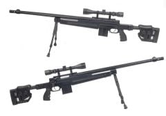 Airsoft Tüfek WELL MB4415D Air Cocking Sniper Rifle w/Scope & Bipod (Folding Stock)