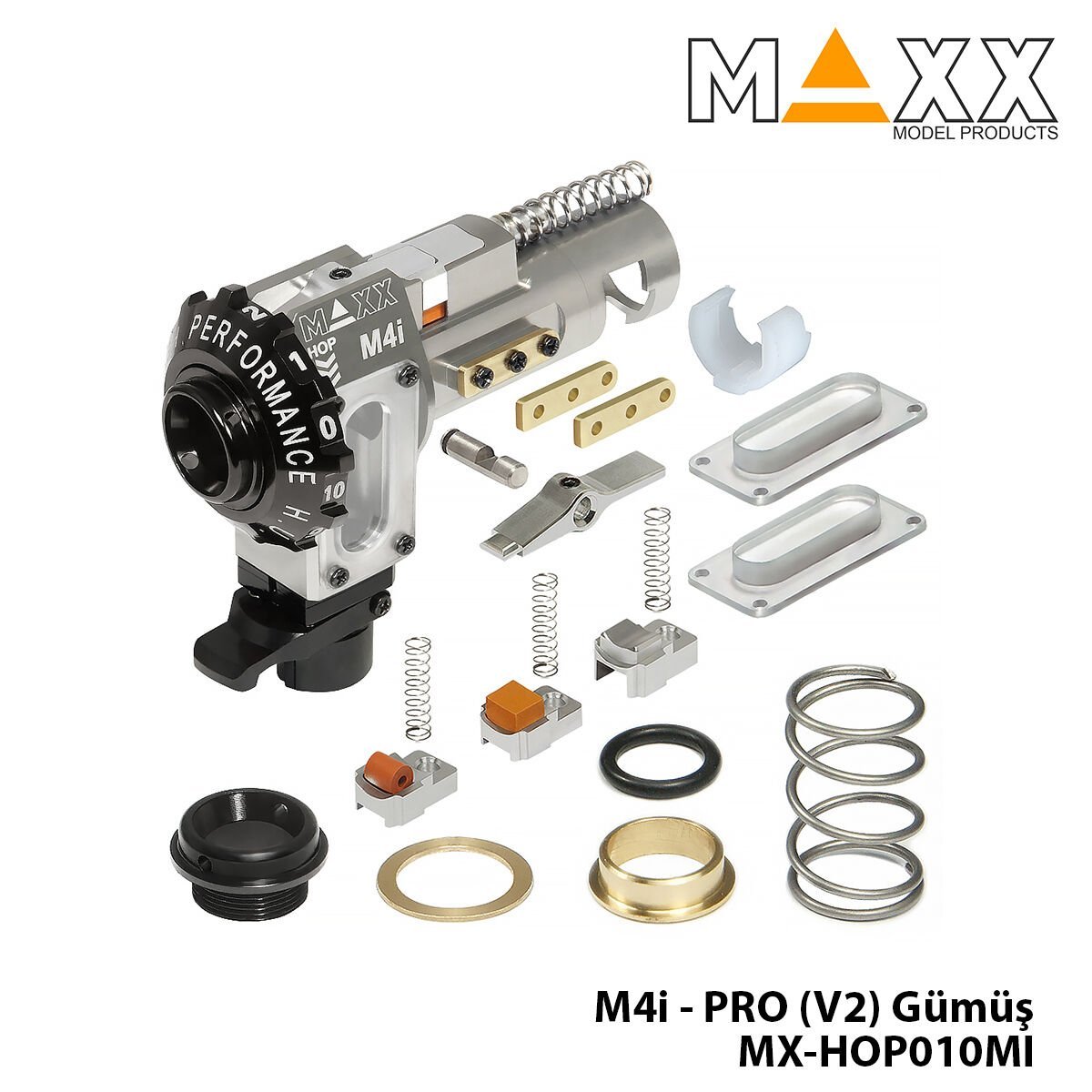 MAXX MODEL CNC Aluminum Hopup Chamber M4i - PRO (V2) Gümüş MX-HOP010MI