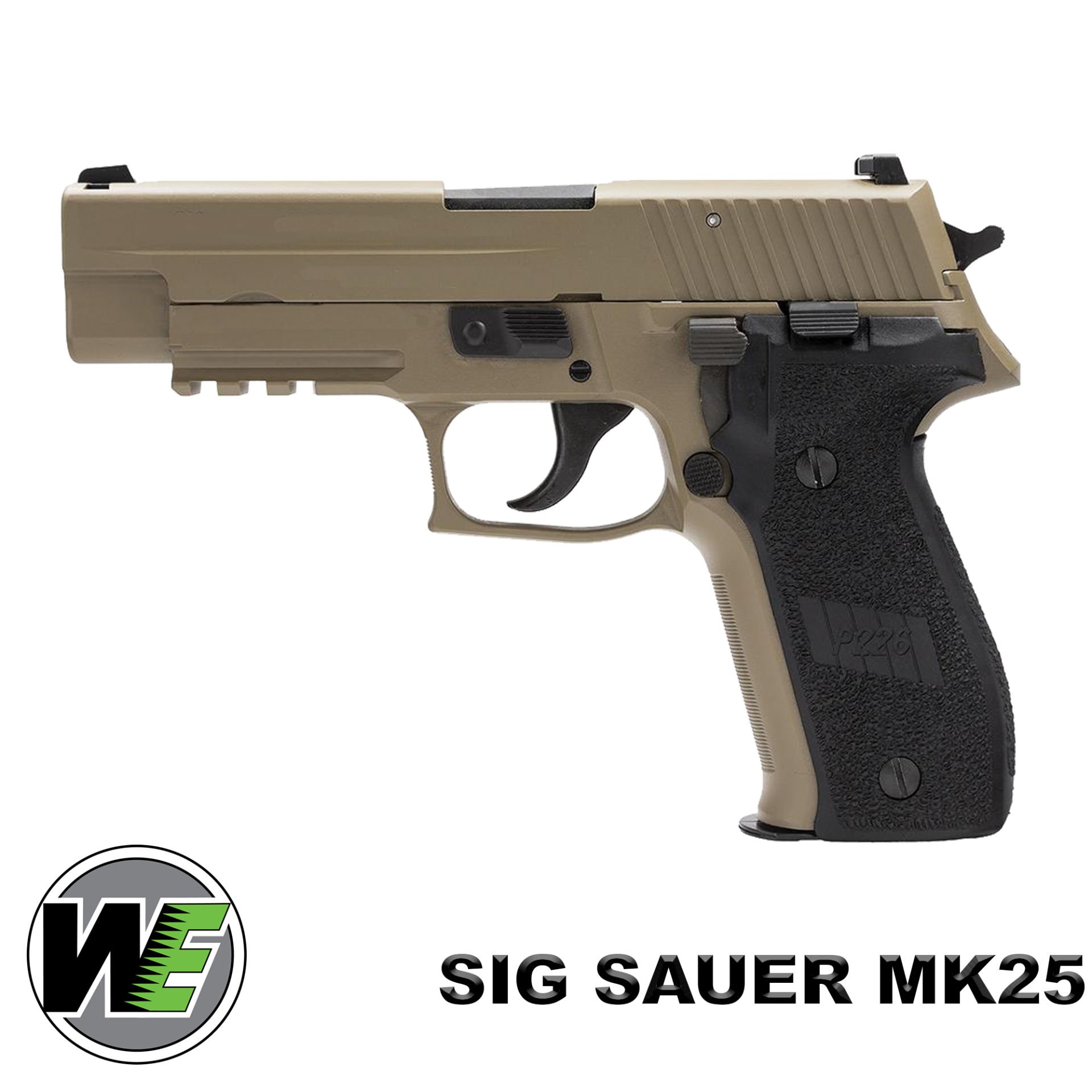 Airsoft Tabanca WE SigSauer MK25 Tan/Siyah WE-F003-T-MK25