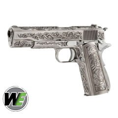 Airsoft Tabanca WE Colt 1911 İşlemeli Gümüş WE-E006SP-BOX