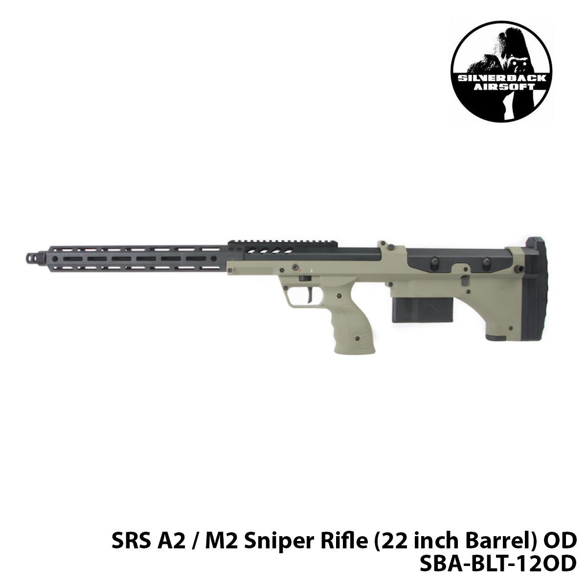 Airsoft Tüfek Sniper SILVERBACK Silverback SRS A2 / M2 22''-HAKİ-SBA-BLT-12OD