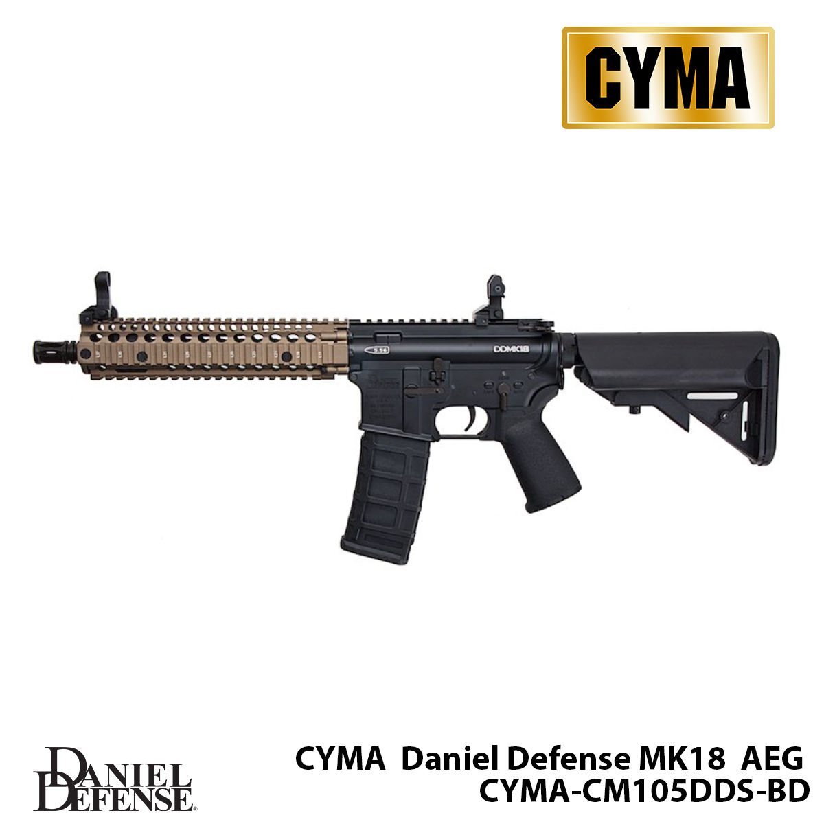 Airsoft Tüfek CYMA Platinum Daniel Defense MK18 CM105DDS-BD