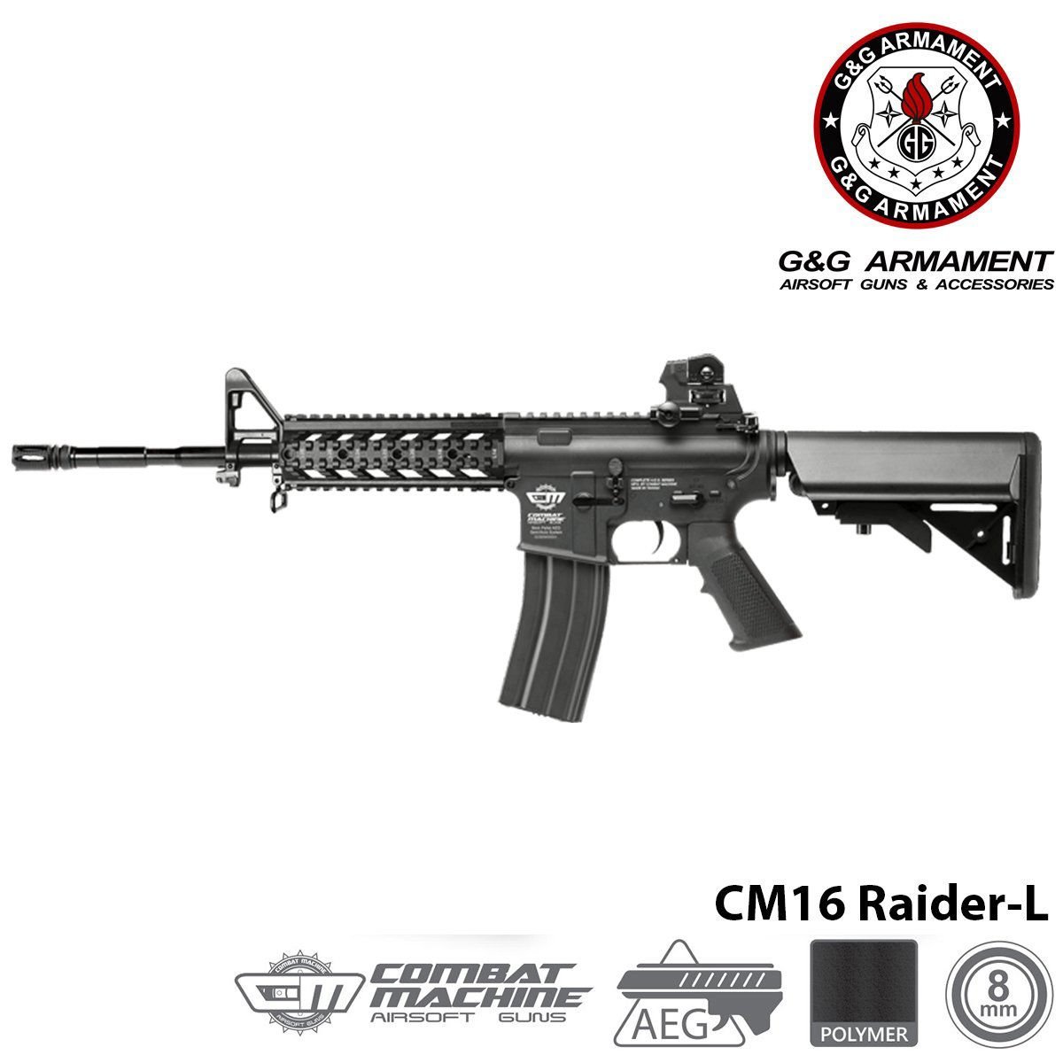 Airsoft Tüfek G&G CM16 Raider-L EGC-16P-RDL-BNB-NCM (UGR)