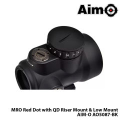 Red-Dot MRO with QD Riser Mount & Low Mount-SİYAH AIM-O AO5087-BK