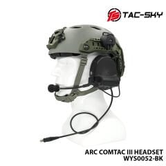 Telsiz Kulaklığı-Kask Tipi-SİYAH TAC-SKY ARC COMTAC III WYS0052-BK