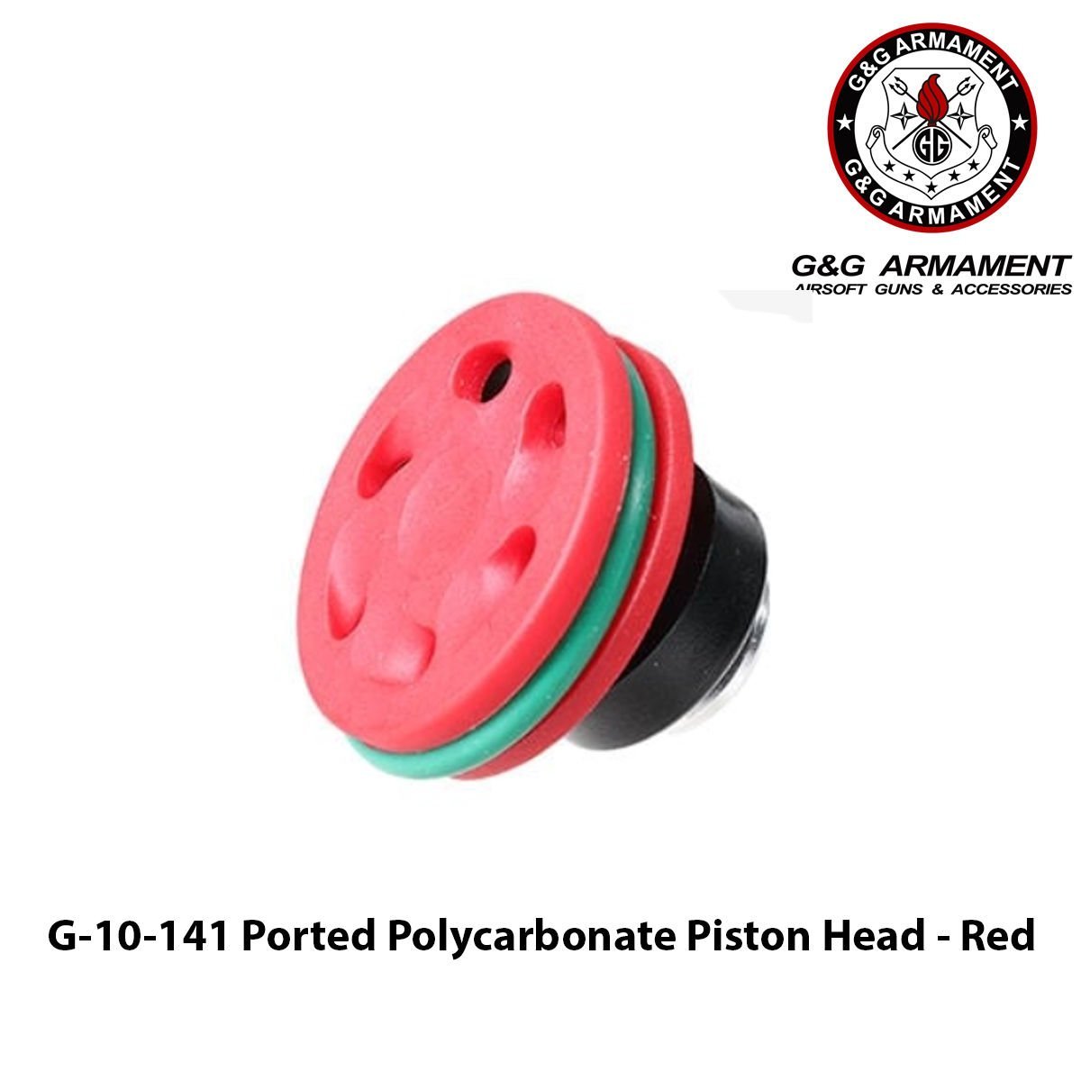 G-10-141 Ported Polycarbonate Piston Head - Red