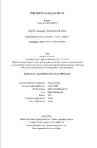 INTEGRATED LANGUAGE SKILLS